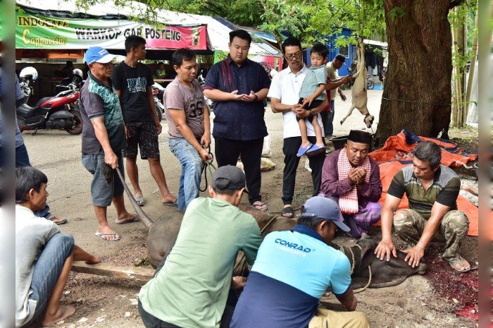 Youth of ICMI North Sumatra Regional Office Sacrifice with Journalists in Medan City