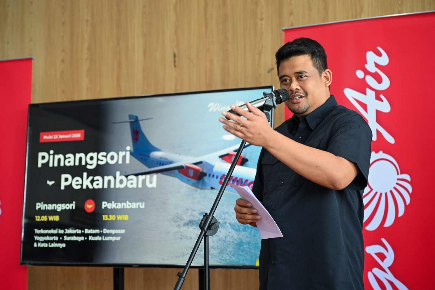 Official Opening of Pinangsori–Pekanbaru Route: Son-in-law of the 7th President Urges Low Airfares