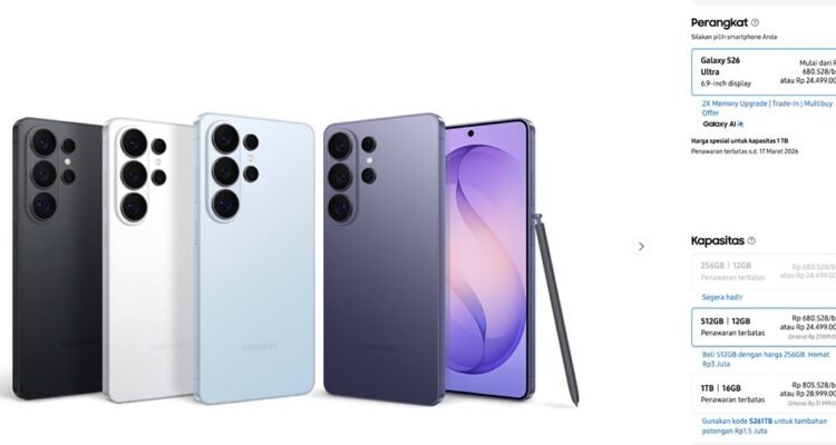Pre Order Samsung Galaxy S26 Series Sekarang, Mulai Dari Rp600 Ribuan Per Bulan1