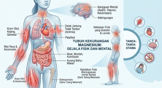 Sudden muscle cramps a sign of magnesium deficiency