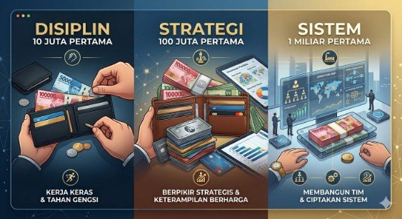 Wallet Evolution: The difference between earning your first 10 million IDR, 100 million IDR, and your first 1 billion IDR!