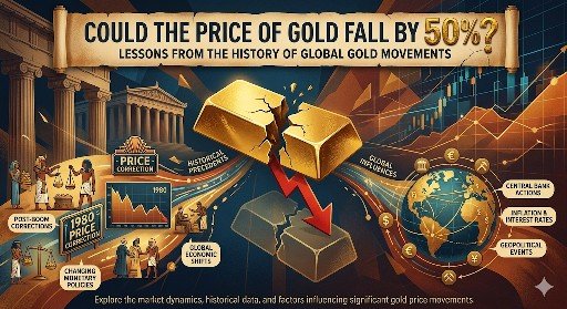Could the price of gold fall by 50% Lessons from the history of global gold movements