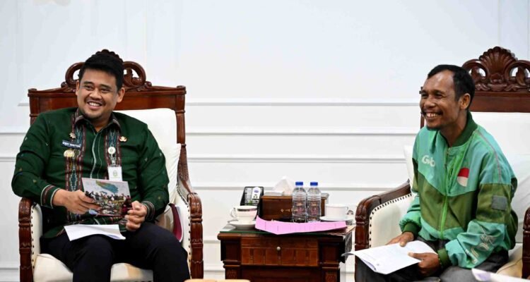 Governor Bobby Nasution willing to connect the aspirations of online motorcycle taxi drivers with the House of Representatives of North Sumatra