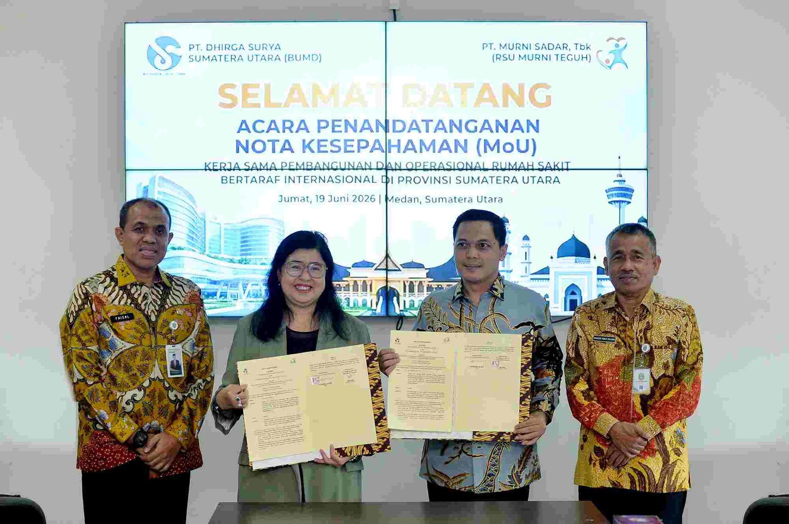 North Sumatra prepares for international-standard hospital: PT Dhirga Surya and Murni Teguh sign MoU