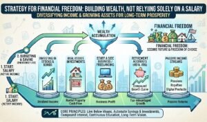 Strategy for financial freedom: Building wealth, not relying solely on a salary