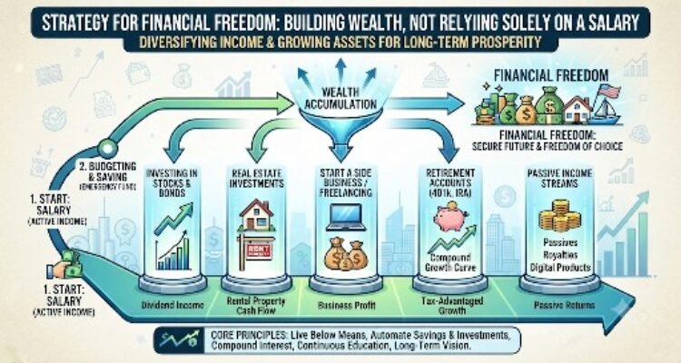 Strategy for financial freedom: Building wealth, not relying solely on a salary