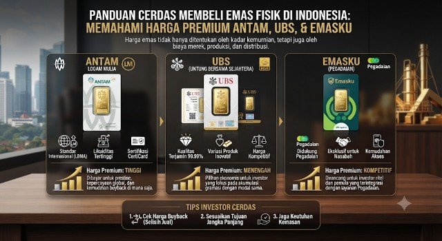 A smart guide to buying physical gold in Indonesia Understanding the premium of Antam, UBS and Emasku