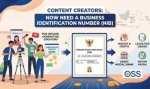 Income-generating content creators must now have a Business Identification Number (NIB)