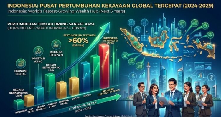 Indonesia will be the country with the highest growth in the number of ultra-rich individuals in the world over the next five years Indonesia will be the country with the highest growth in the number of ultra-rich individuals in the world over the next five years