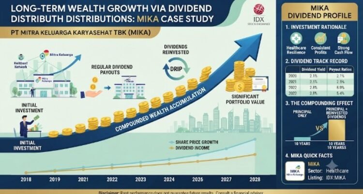 Long-term wealth growth via dividend distributions a case study of PT Mitra Keluarga Karyasehat Tbk MIKA