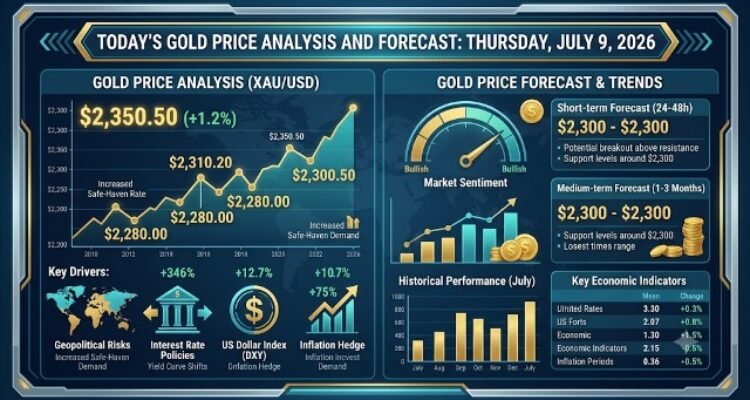 Today's Gold Price Analysis and Forecast Thursday, July 9, 2026