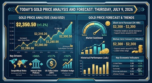 Today's Gold Price Analysis and Forecast Thursday, July 9, 2026