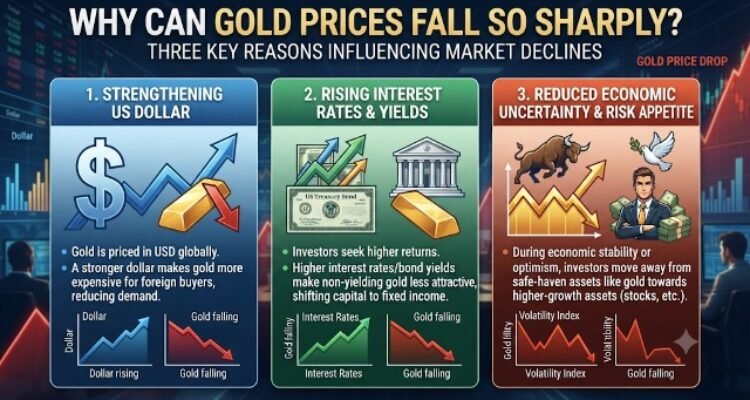 Why can gold prices fall so sharply Here are three key reasons