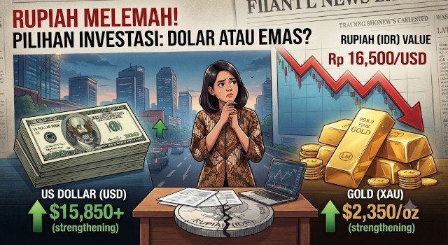 The Rupiah is weakening: should you choose the dollar or gold?
