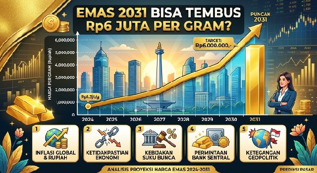 Emas 2031 Bisa Tembus Rp6 Juta per Gram Emas 2031 Bisa Tembus Rp6 Juta per Gram