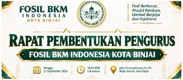 FOSIL BKMI Binjai officially established, ready to promote professional mosque man
