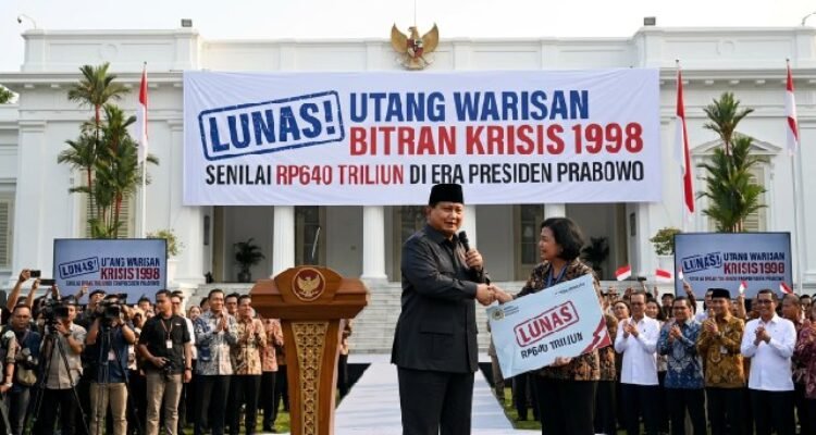 President Prabowo has paid off 640 trillion rupiah in debt from the 1998 crisis