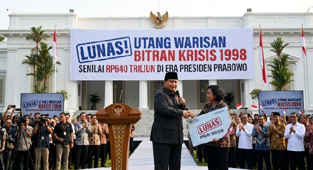 President Prabowo has paid off 640 trillion rupiah in debt from the 1998 crisis